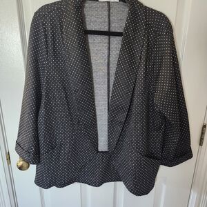 ✨ Ricki’s Polka Dot Open Blazer – XL | Chic Stretch Career Layer